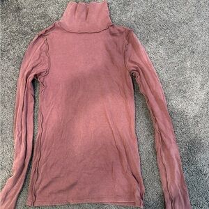 We The Free Dusty Rose Turtleneck Top